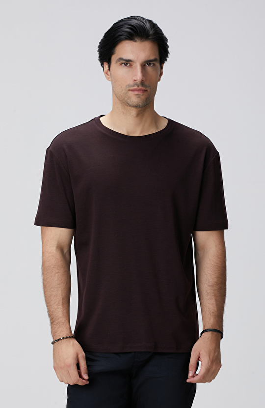 Bordo Yün T-shirt