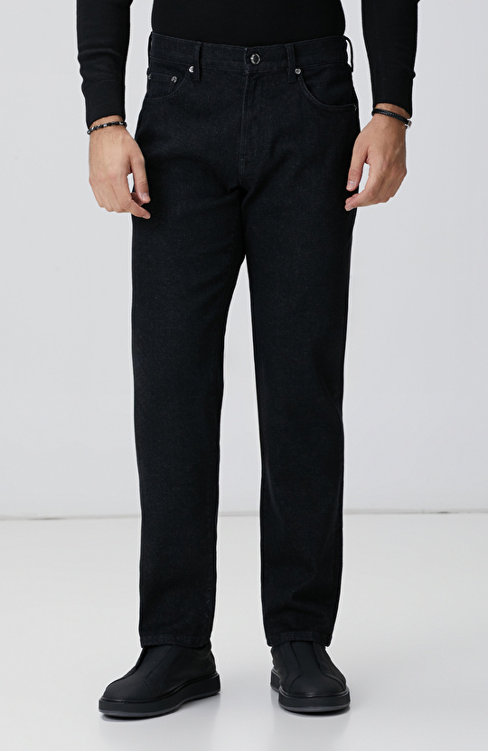 Siyah Cashmere Touch Denim Pantolon