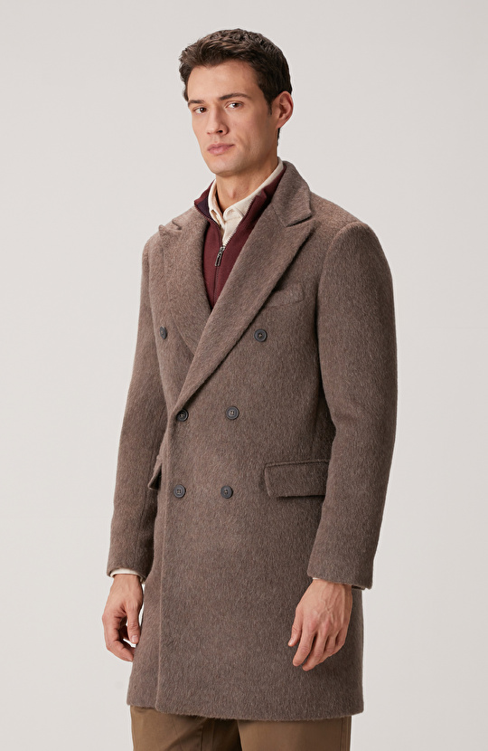 Vizon Yün Karışımlı Palto