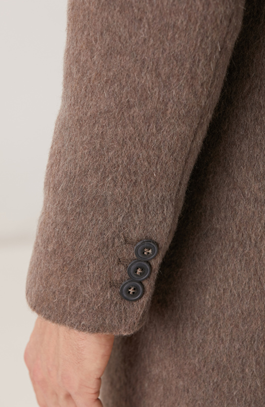 Vizon Yün Karışımlı Palto