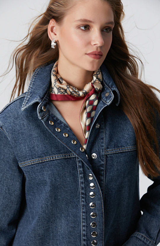 Renkli Çift Taraflı Kadın Fular