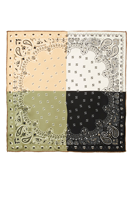 Bej Kadın Twill İpek Fular