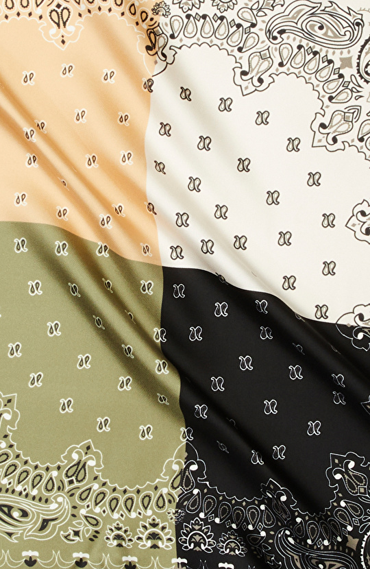 Bej Kadın Twill İpek Fular