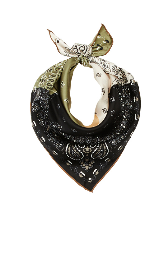 Bej Kadın Twill İpek Fular