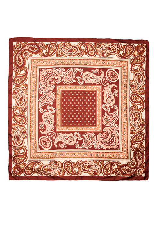 Renkli Kadın Twill İpek Eşarp