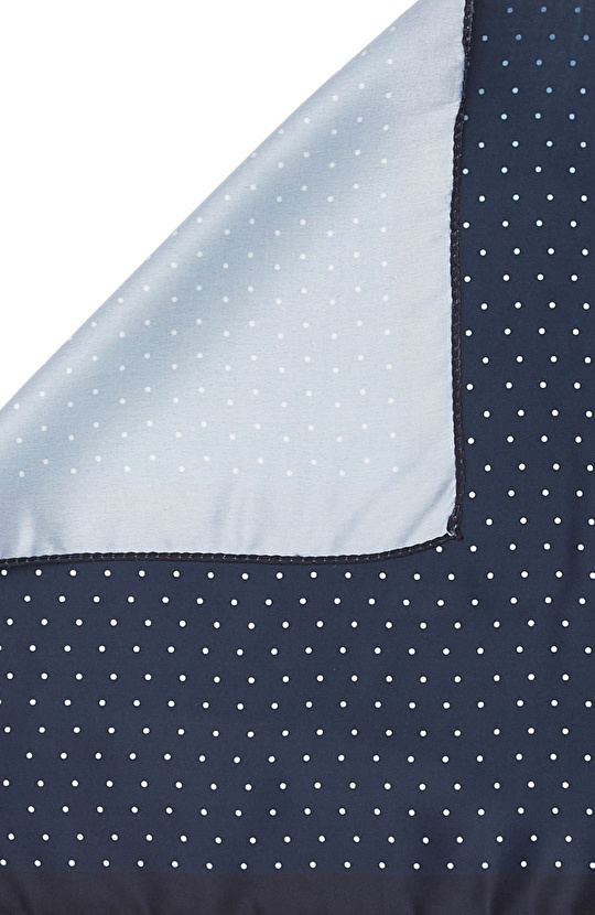 Lacivert Puantiyeli Mendil