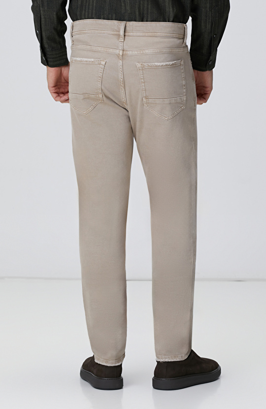 Bej Denim Pantolon