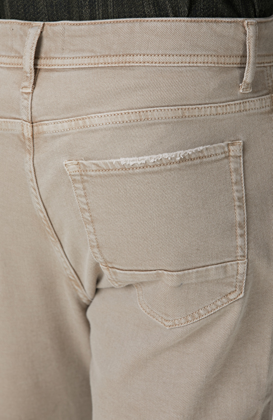 Bej Denim Pantolon