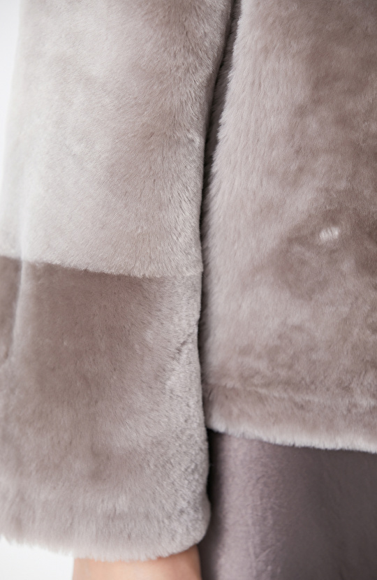 Gri Çift Taraflı Deri Kaban