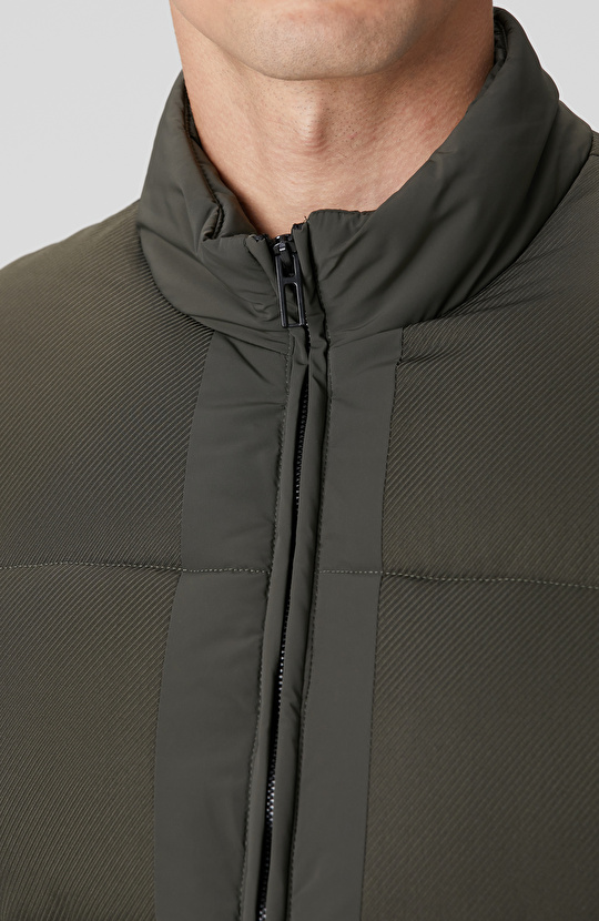 N-Tech Haki Dik Yaka Puffer Mont
