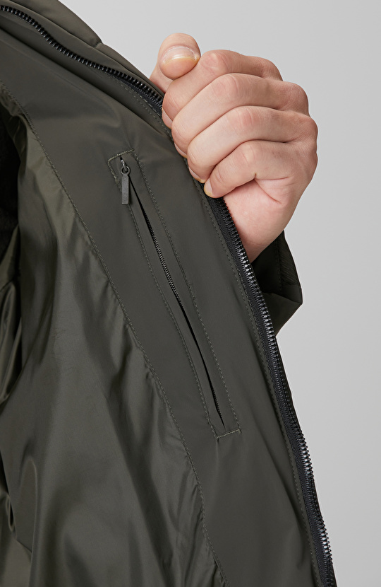 N-Tech Haki Dik Yaka Puffer Mont