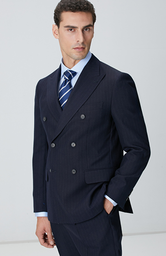 Lacivert Yün Takım Elbise