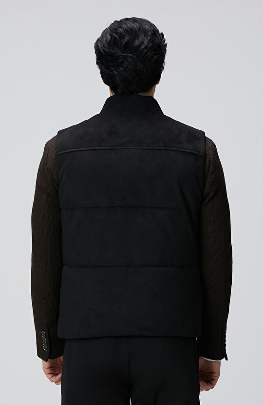 Siyah Kapitoneli Casual Yelek