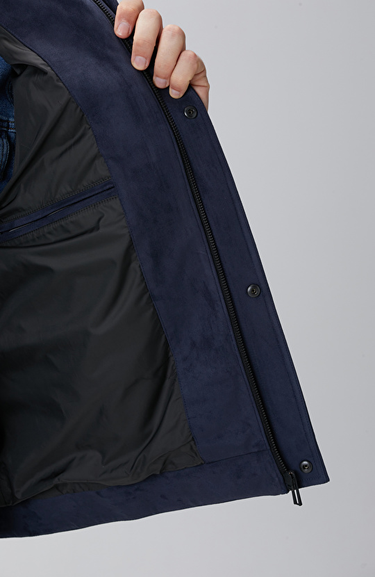 Lacivert Kapitoneli Casual Yelek