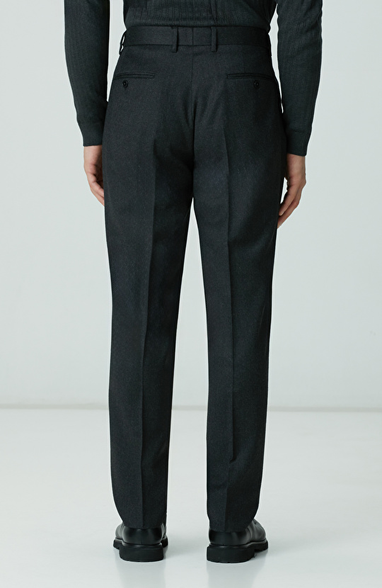 Antrasit Yün Karışımlı Pantolon