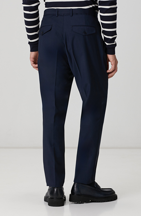 Lacivert Yün Pantolon