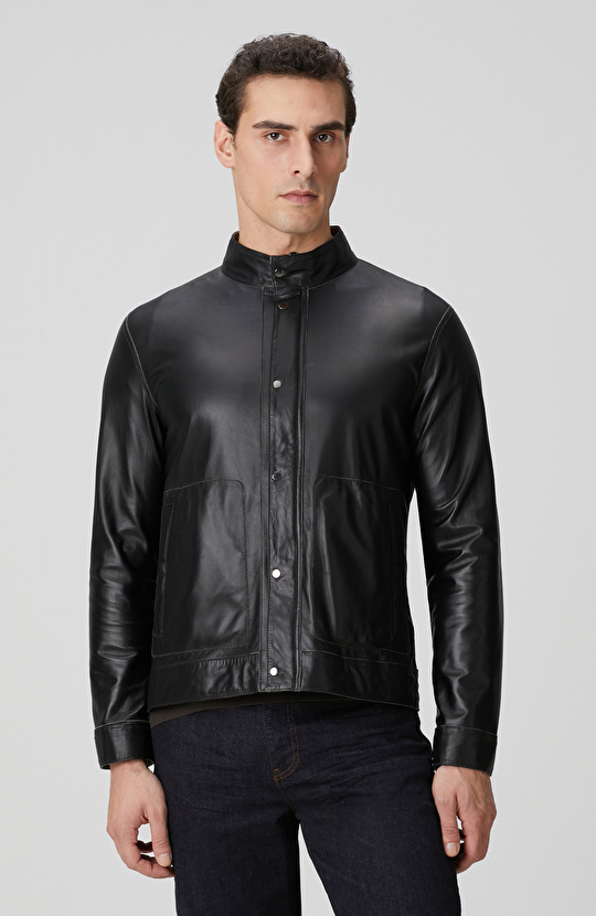 Vizon Çift Taraflı Deri Mont