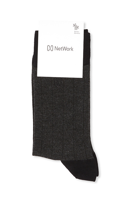Antrasit Erkek Bambu Soket Çorap