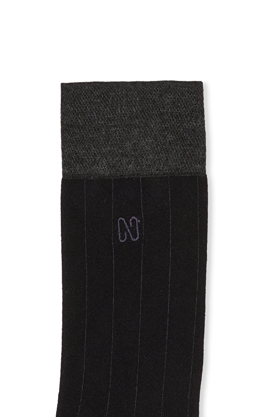 Siyah Erkek Bambu Soket Çorap