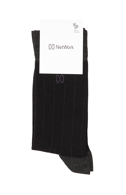 Siyah Erkek Bambu Soket Çorap