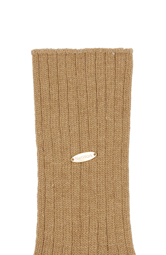 Bej Yün Karışımlı Kadın Çorap