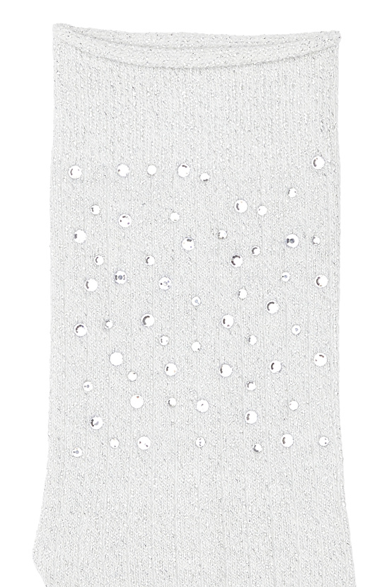 Gri Taş Detaylı Kadın Çorap