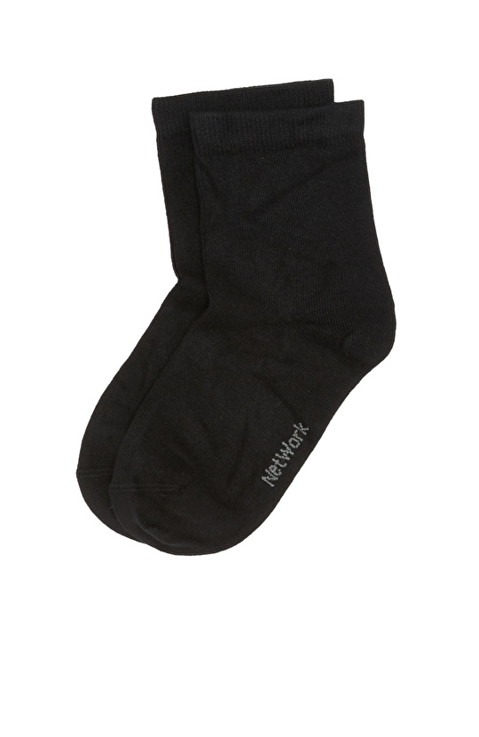 Siyah Kaşmir Karışımlı Kadın Çorap