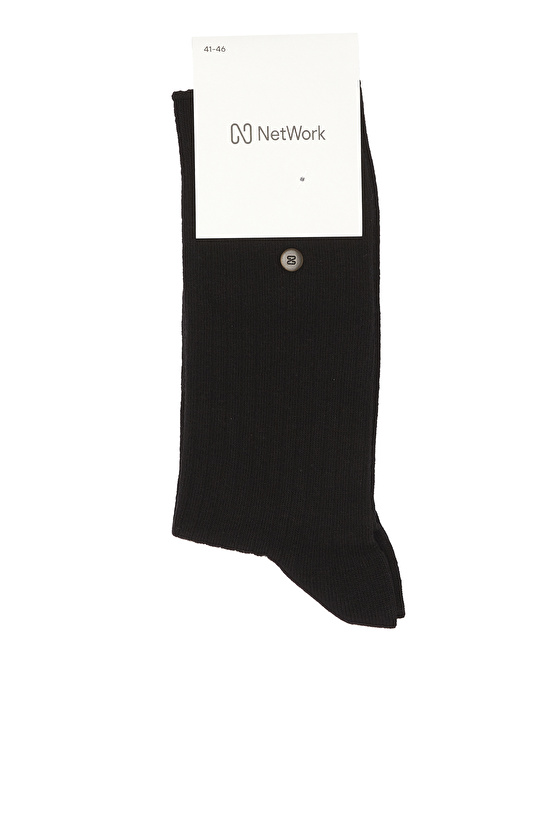 Siyah Çizgi Desenli Erkek Soket Çorap