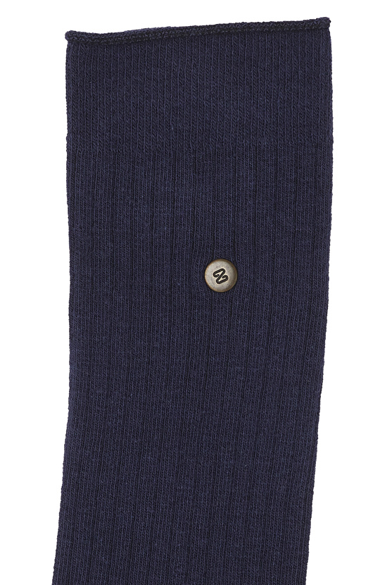 Lacivert Çizgi Desenli Erkek Soket Çorap