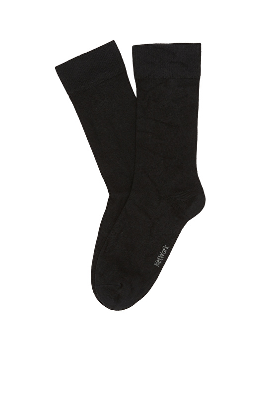 Siyah Kaşmir Karışımlı Erkek Çorap