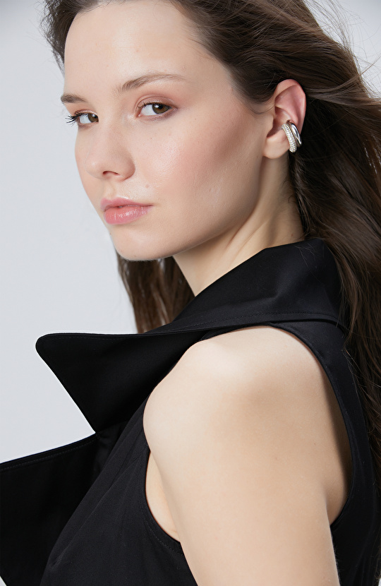 Gümüş Altın Rengi Küpe