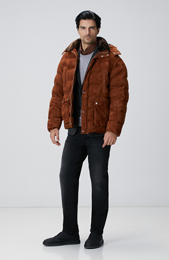 Antrasit Flanel Çizgili Ceket