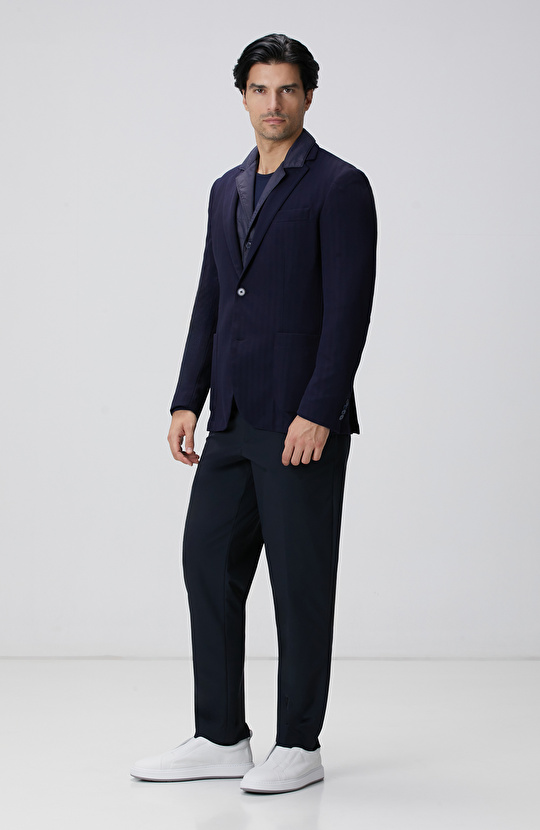 Lacivert Puffer Casual Yelek