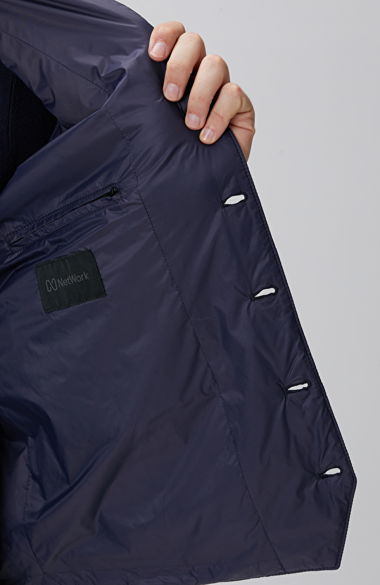 Lacivert Puffer Casual Yelek