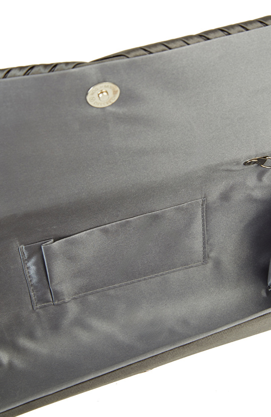 Gri Kadın Taşlı Kadın Clutch