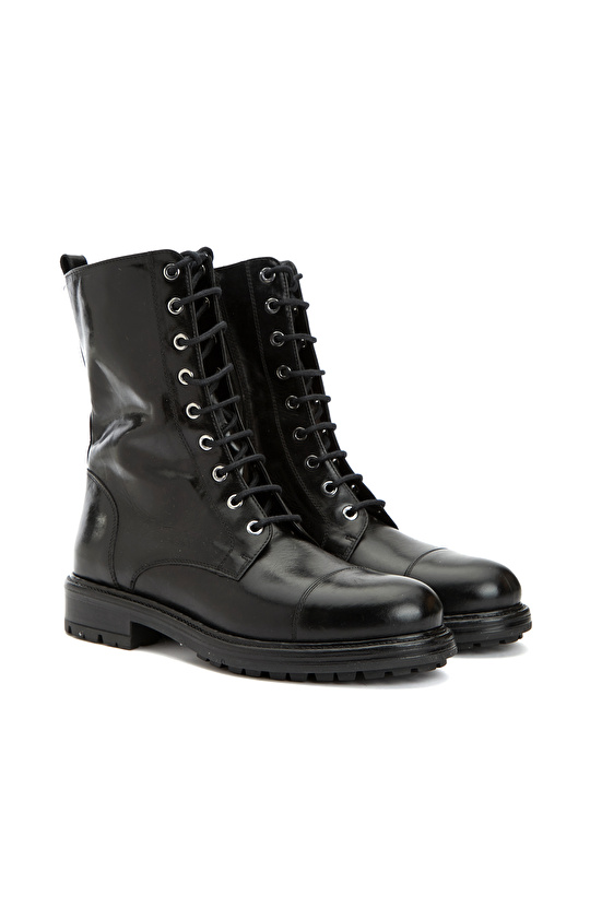 Siyah Kadın Deri Bot