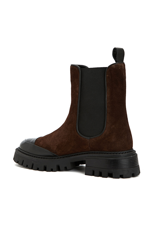 Kahverengi Kadın Süet Deri Bot