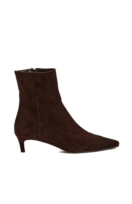 Kahverengi Kadın Süet Deri Bot