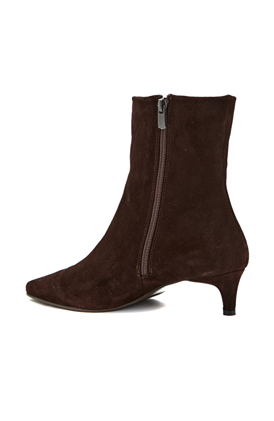Kahverengi Kadın Süet Deri Bot