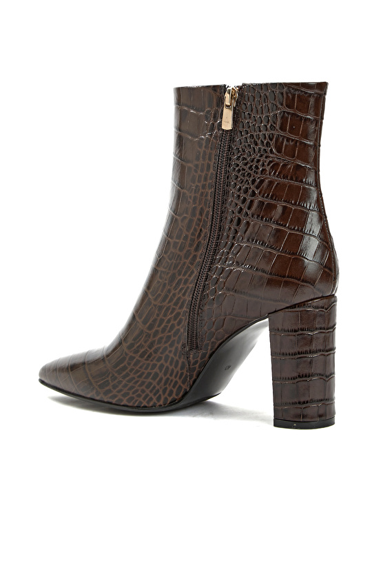 George Hogg for NetWork Kahverengi Kroko Desenli Kadın Deri Bot