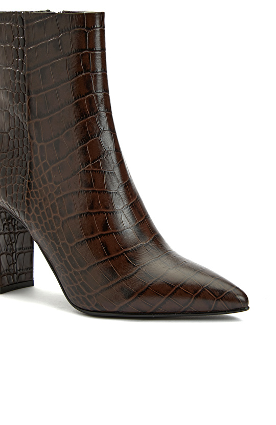 George Hogg for NetWork Kahverengi Kroko Desenli Kadın Deri Bot