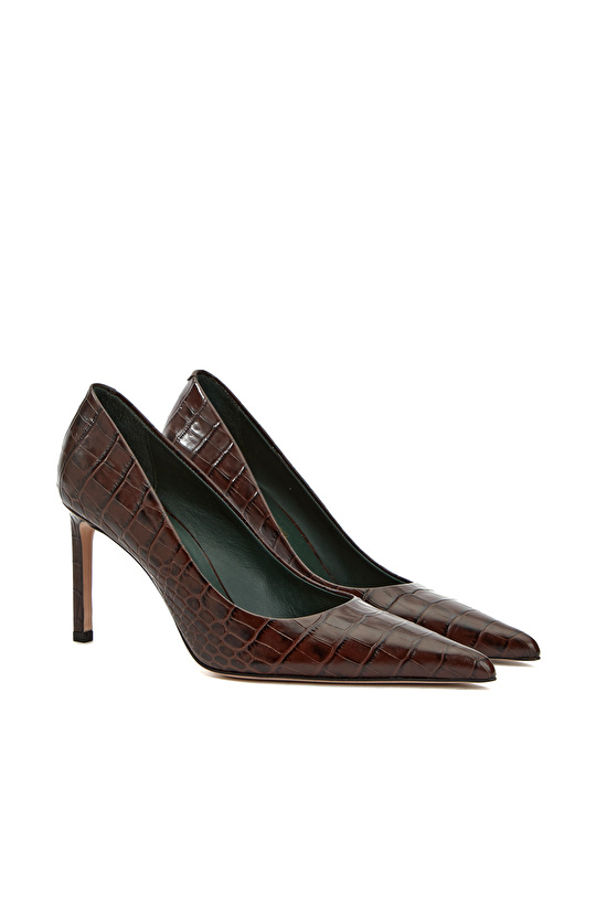 George Hogg for NetWork Kahverengi Kroko Kadın Deri Ayakkabı