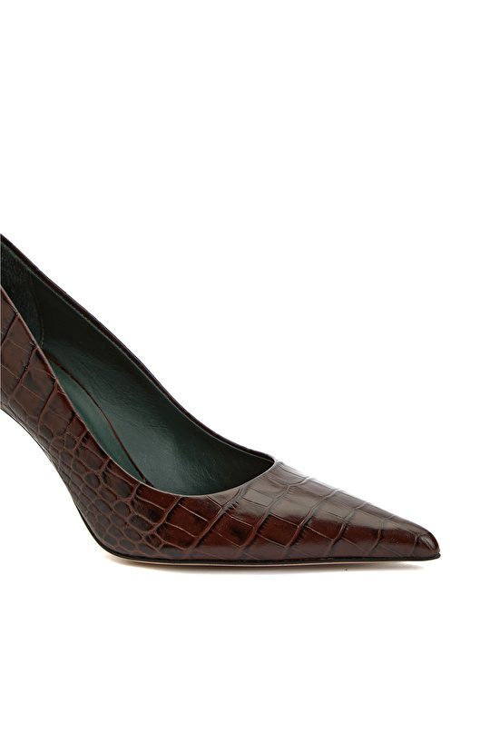 George Hogg for NetWork Kahverengi Kroko Kadın Deri Ayakkabı