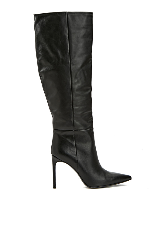 George Hogg for NetWork Siyah Kroko Desenli Kadın Deri Çizme