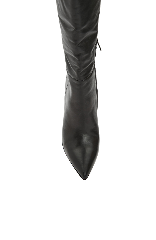 George Hogg for NetWork Siyah Kroko Desenli Kadın Deri Çizme