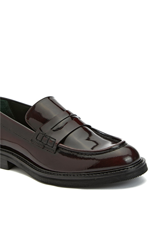 George Hogg for NetWork Bordo Kadın Deri Loafer