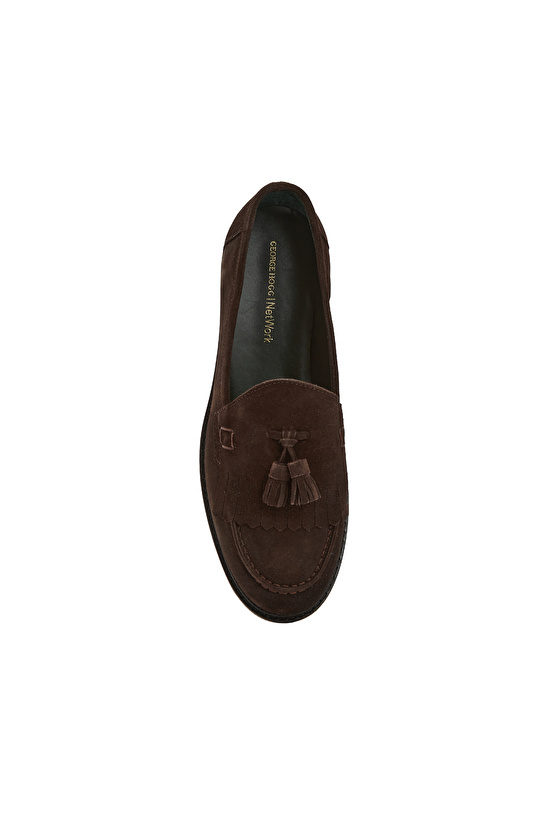 George Hogg for NetWork Acı Kahve Kadın Süet Deri Loafer
