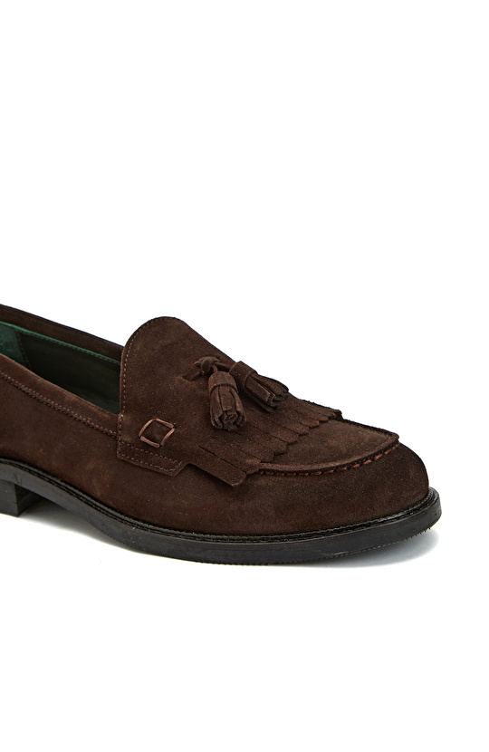 George Hogg for NetWork Acı Kahve Kadın Süet Deri Loafer