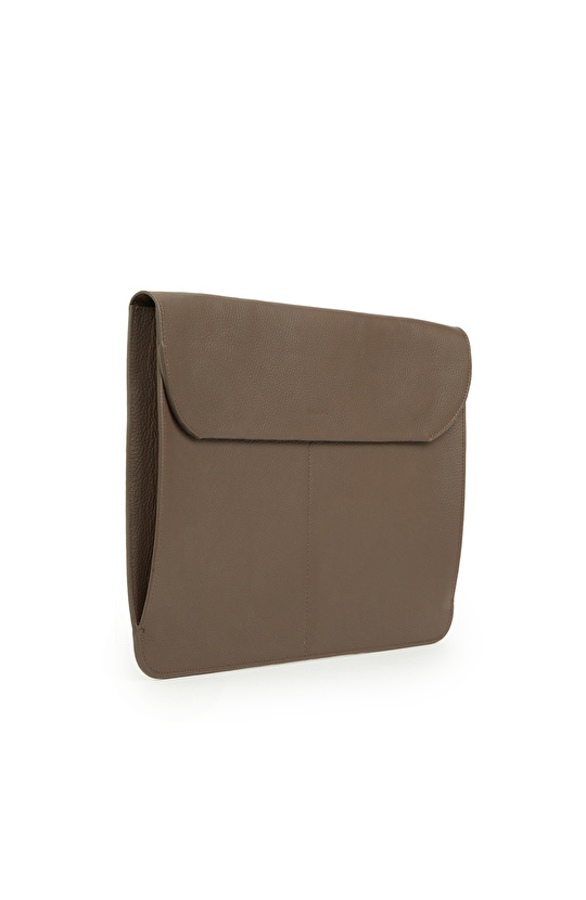 Kahverengi Kadın Deri Clutch Çanta