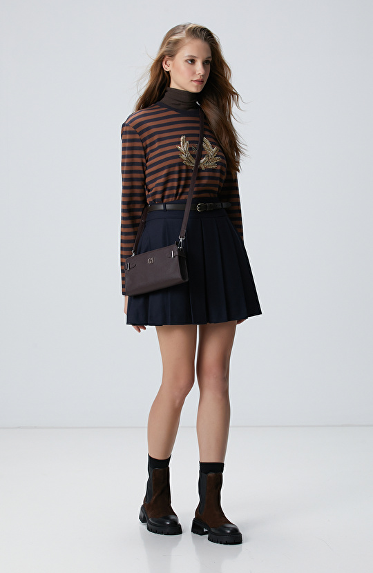 Bordo Desenli Kadın Çanta